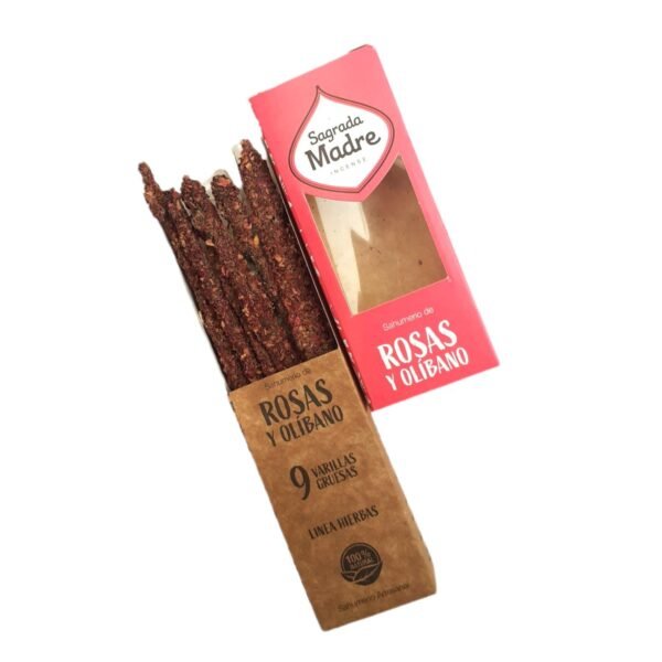 Incenso Natural Sagrada Madre Rosas e Olibano