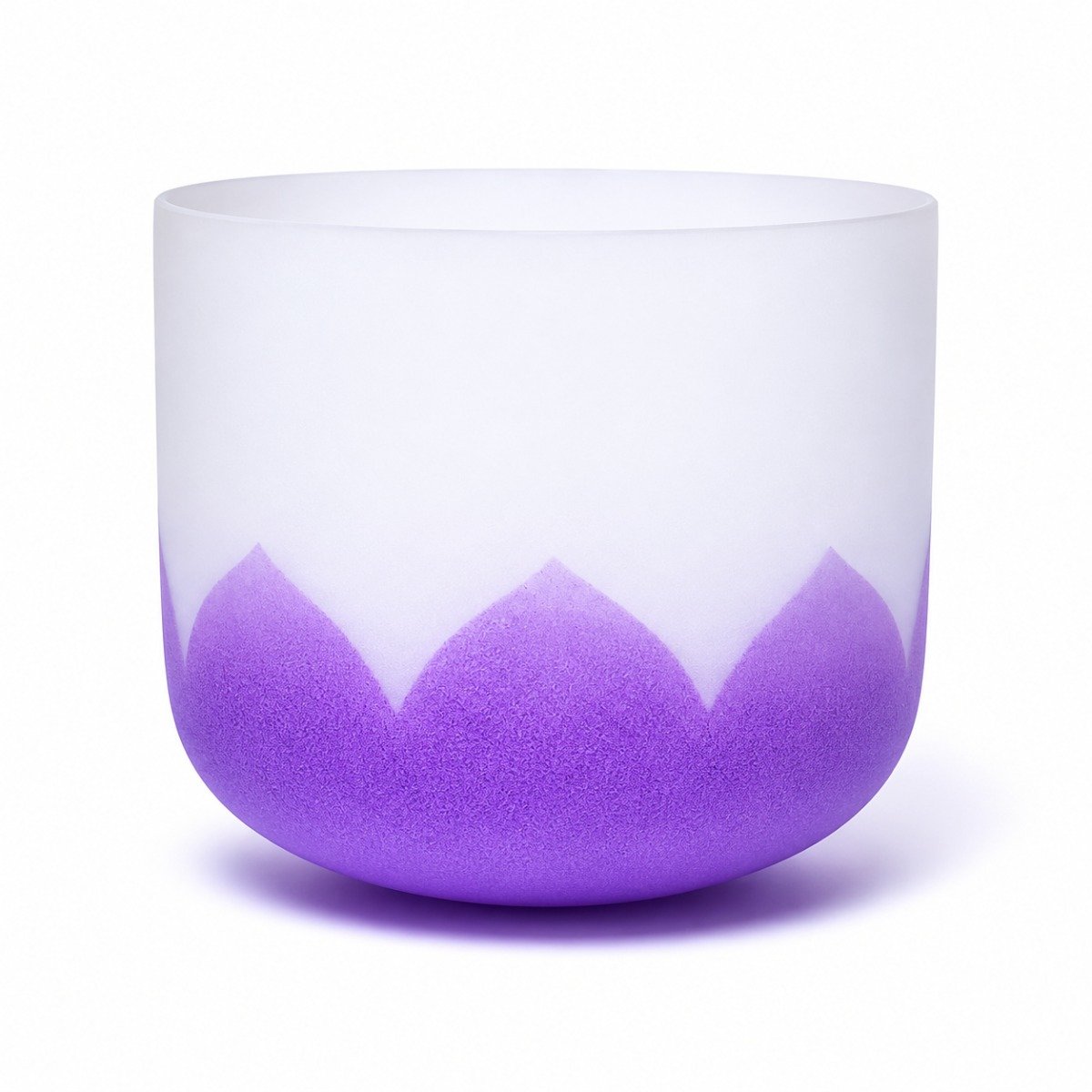 Taça de Cristal de Quartzo 7 Chakra Lotus em Nota Si - 432Hz