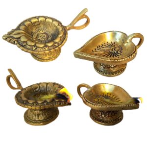 Diya - Lamparina Metal Dourado