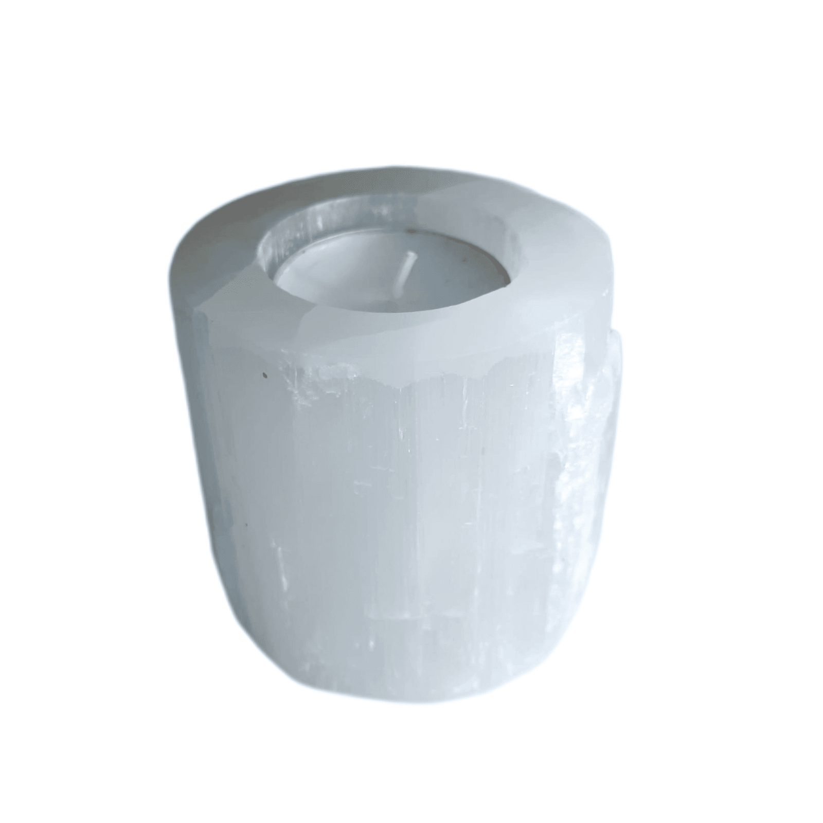 Porta Vela de Selenita Cilíndrico