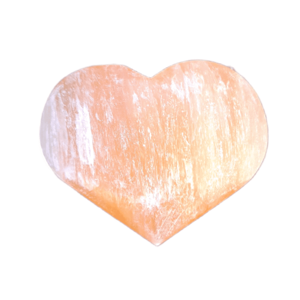 Coração de Selenite Laranja