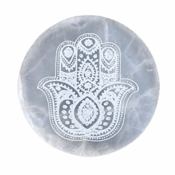 Placa Selenite Mão de Fatima