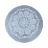 Placa de Selenita Mandala Coração 10 cm