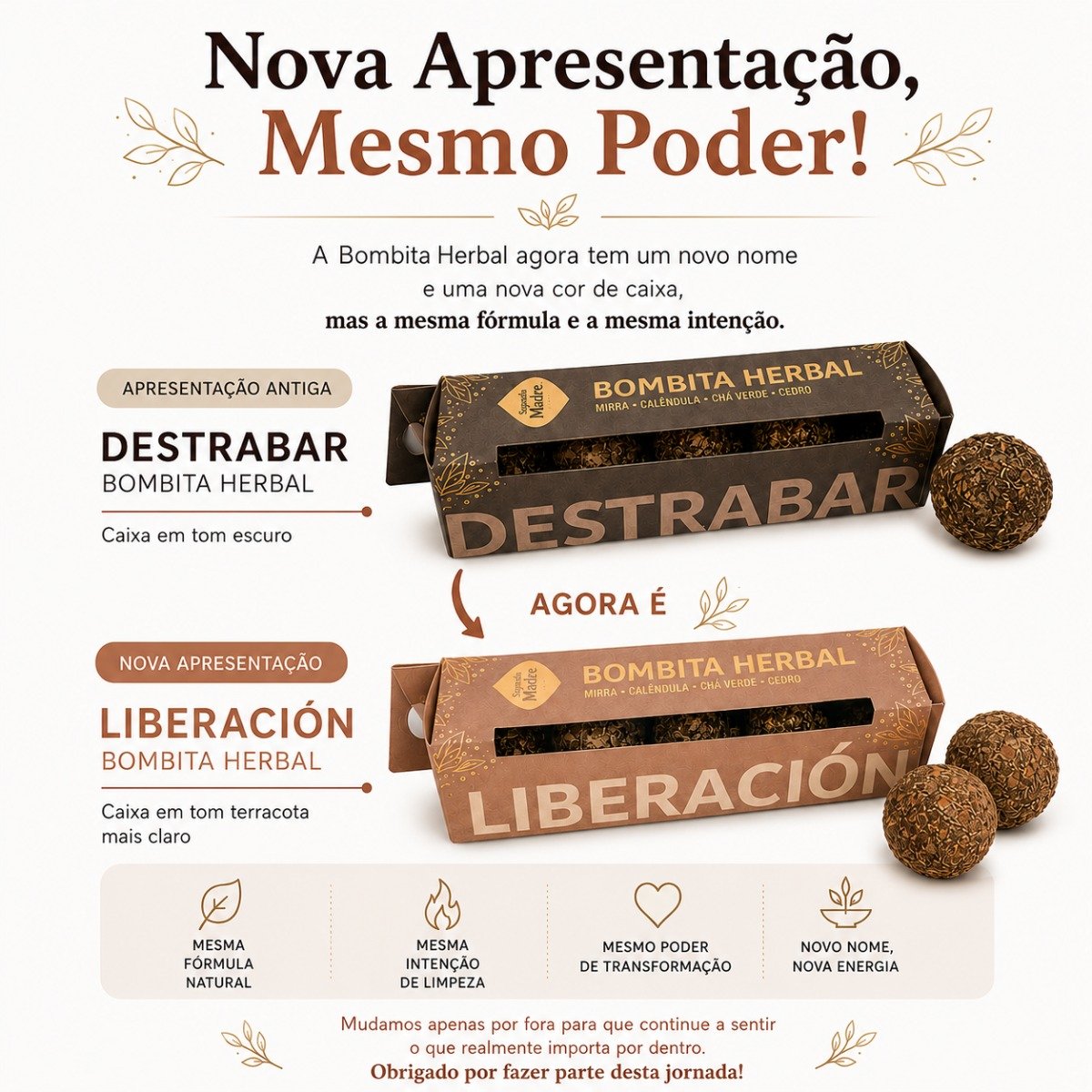 Bombita Herbal Sagrada Madre Libertação