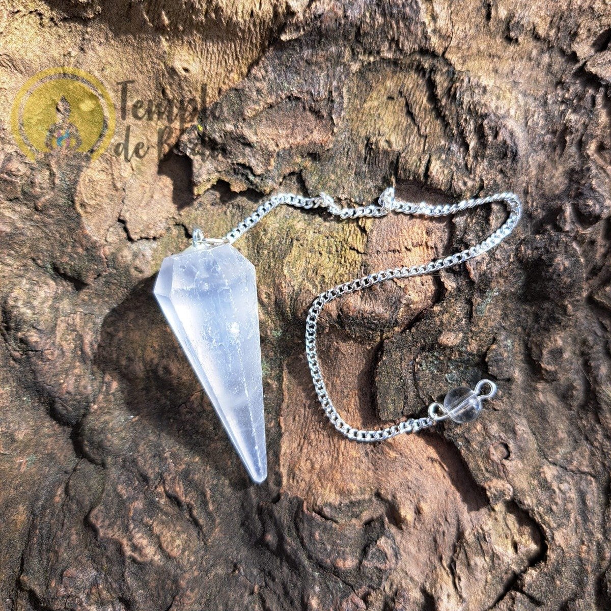Pendulo de Selenite Facetado