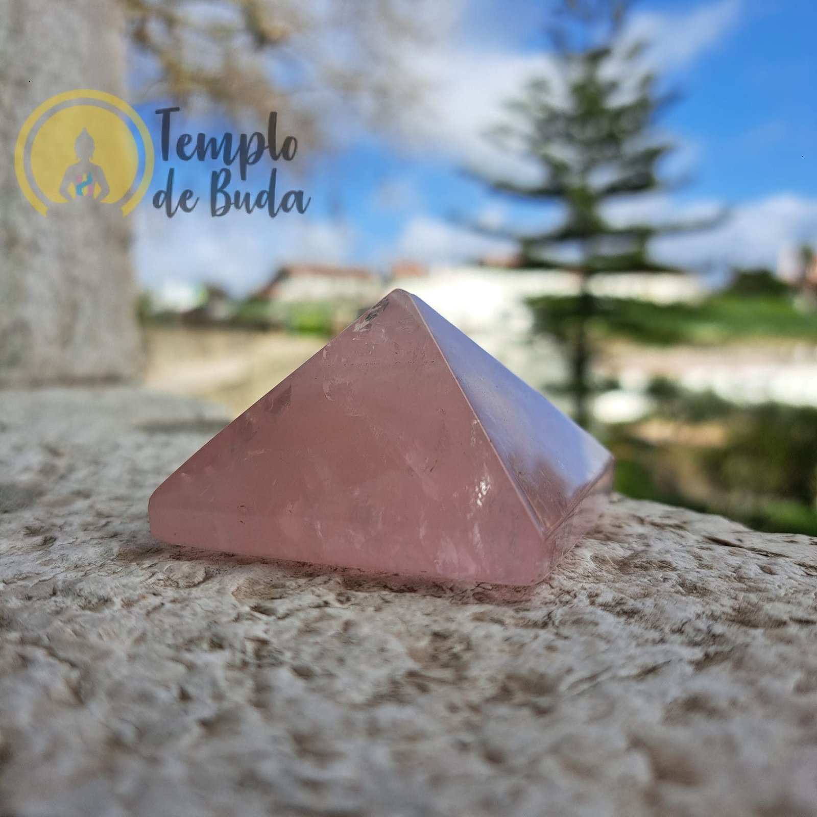 Piramide de Quartzo Rosa 5 cm
