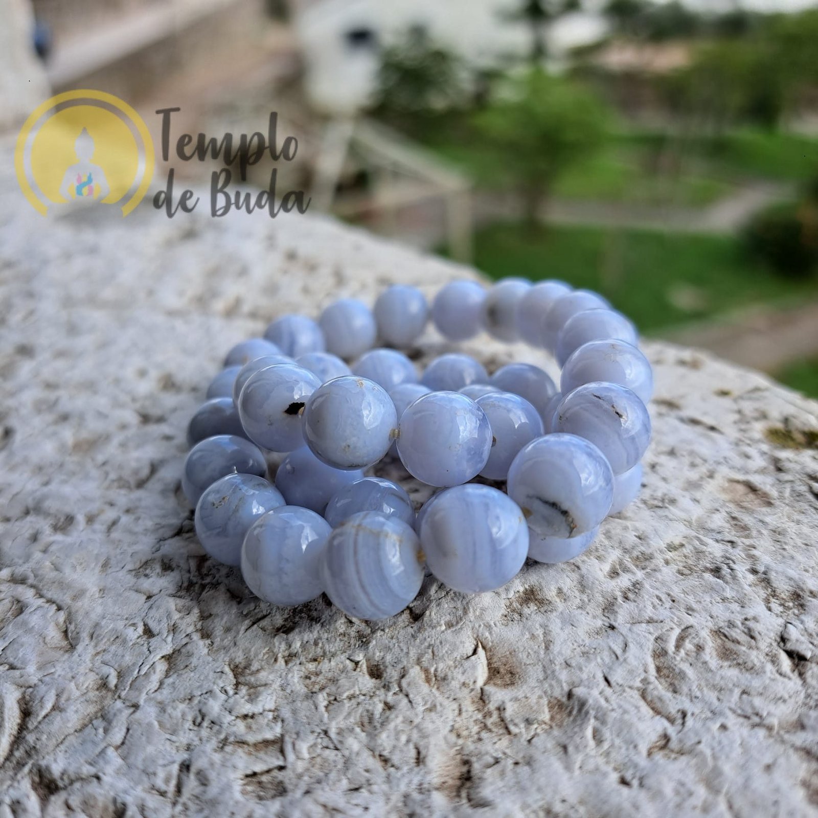 Pulseira Ágata Blue Lace 10mm