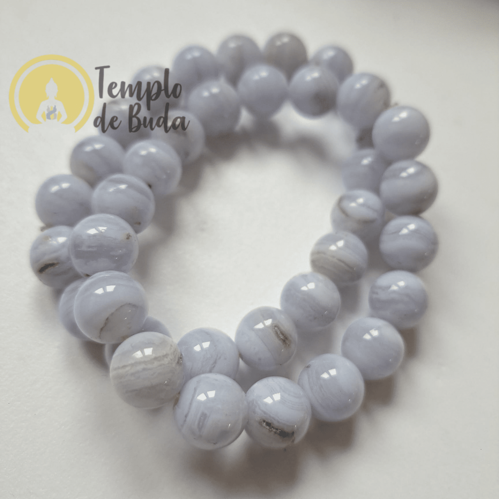 Pulseira Ágata Blue Lace 10mm