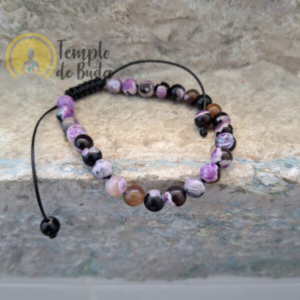 Charoita-Armband mit verstellbarer Kordel 6mm – Bild 3