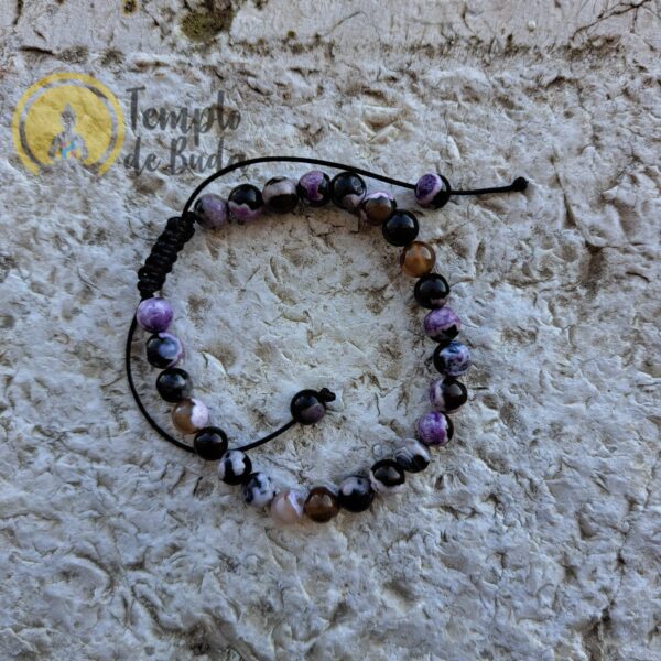 Charoita-Armband mit verstellbarer Kordel 6mm – Bild 2