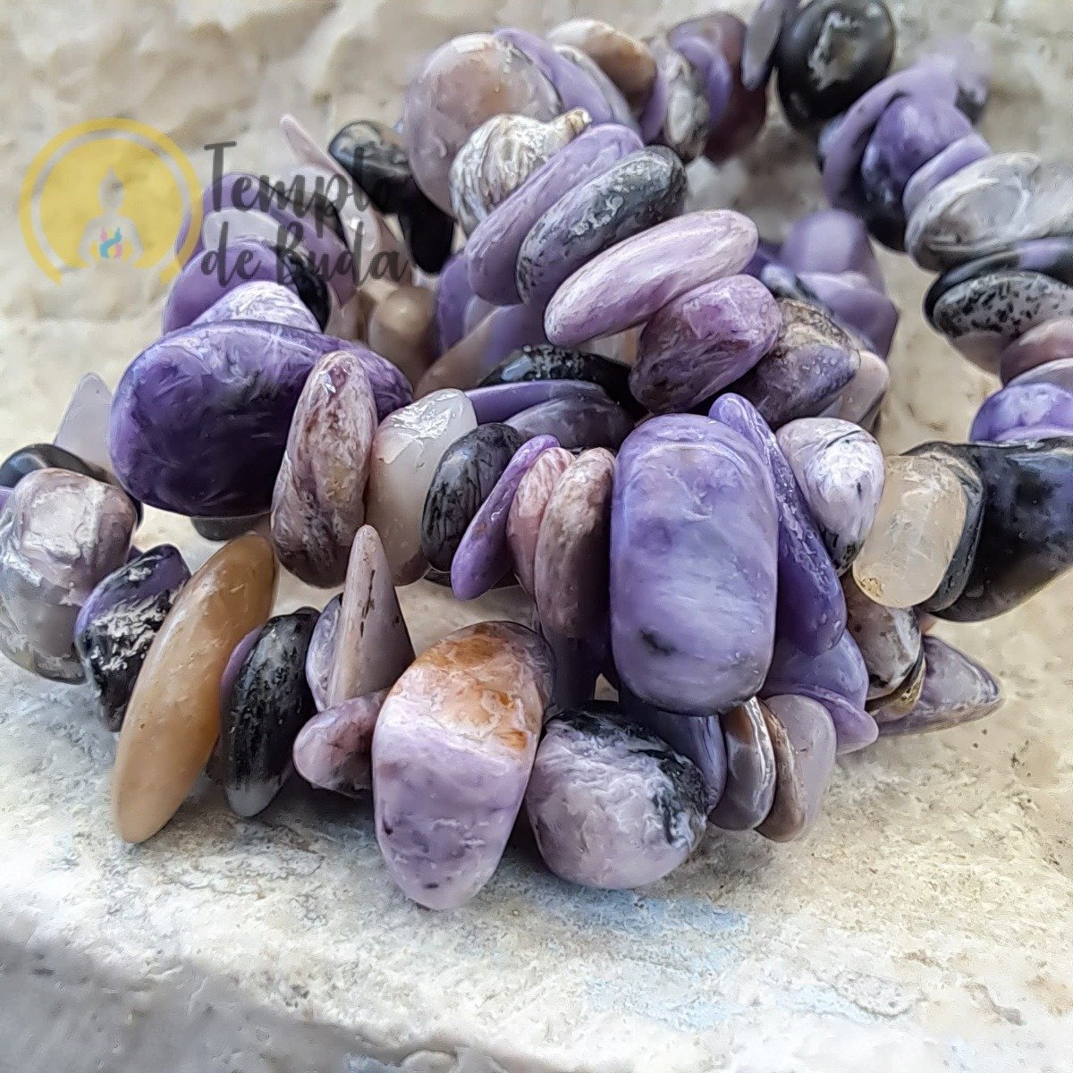 Pulseira de Charoite Chips