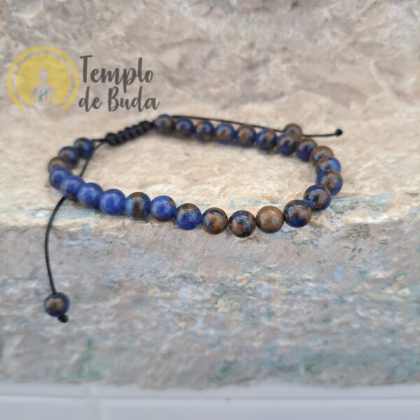Bracciale di Sodalite Sunset con catena regolabile 6 mm - immagine 3