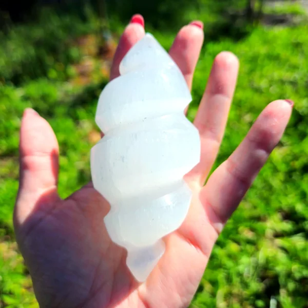 Bastão Selenite Espiral