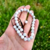 Pulseira Howlite Branca com Cordão Regulável