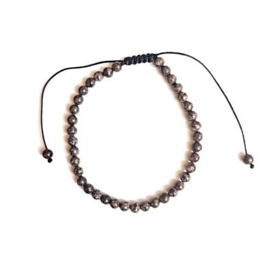 Pulseira Jaspe Castanho com Cordão Regulável