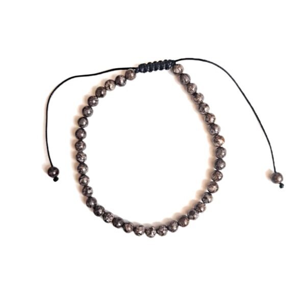 Pulseira Jaspe Castanho com Cordão Regulável