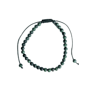 Pulseira de Agata Musgo com Cordão Regulável 4mm