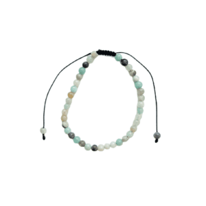 Pulseira de Amazonite com Cordão Regulável