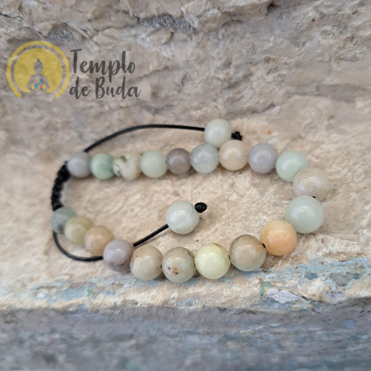 Pulseira de Amazonite com Cordão Regulável