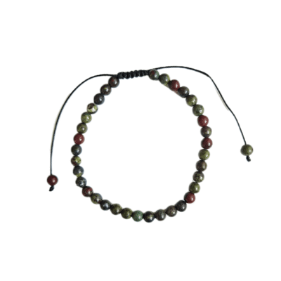 Pulseira de Heliotropo com Cordão Regulável 4mm