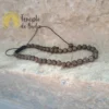 Pulseira de Jaspe Castanho com Cordão Regulável 4mm
