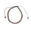 Pulseira de Jaspe Castanho com Cordão Regulável 4mm