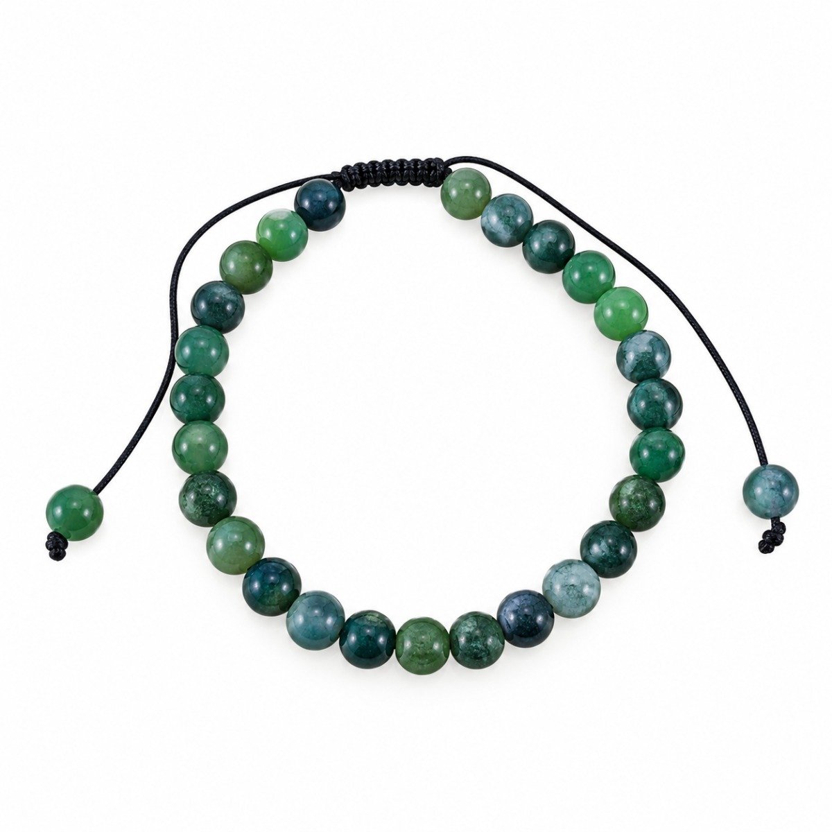 Pulseira de Jaspe Musgo com Cordão Regulável
