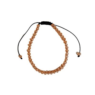 Pulseira Olho de Gato Laranja com Cordão Regulável
