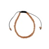 Pulseira de Olho de Gato Laranja com Cordão Regulável 4mm
