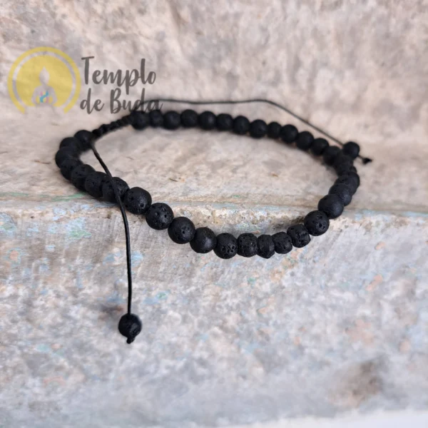 Lava Stone Bracelet with 4mm Adjustable Chain - Image 2