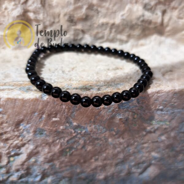 Pulseira de Turmalina Negra 4mm