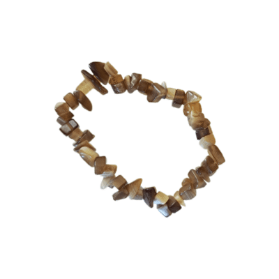 Pulseira de Ágata Cinza Chips