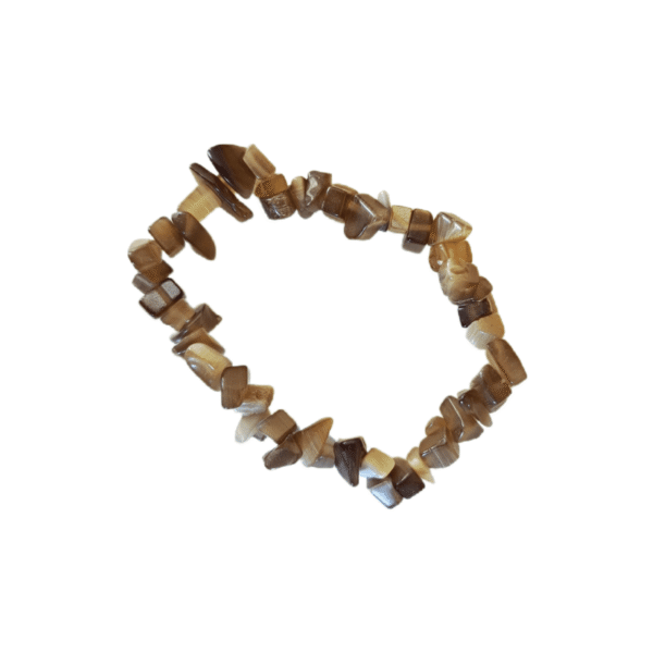 Pulseira de Ágata Cinza Chips