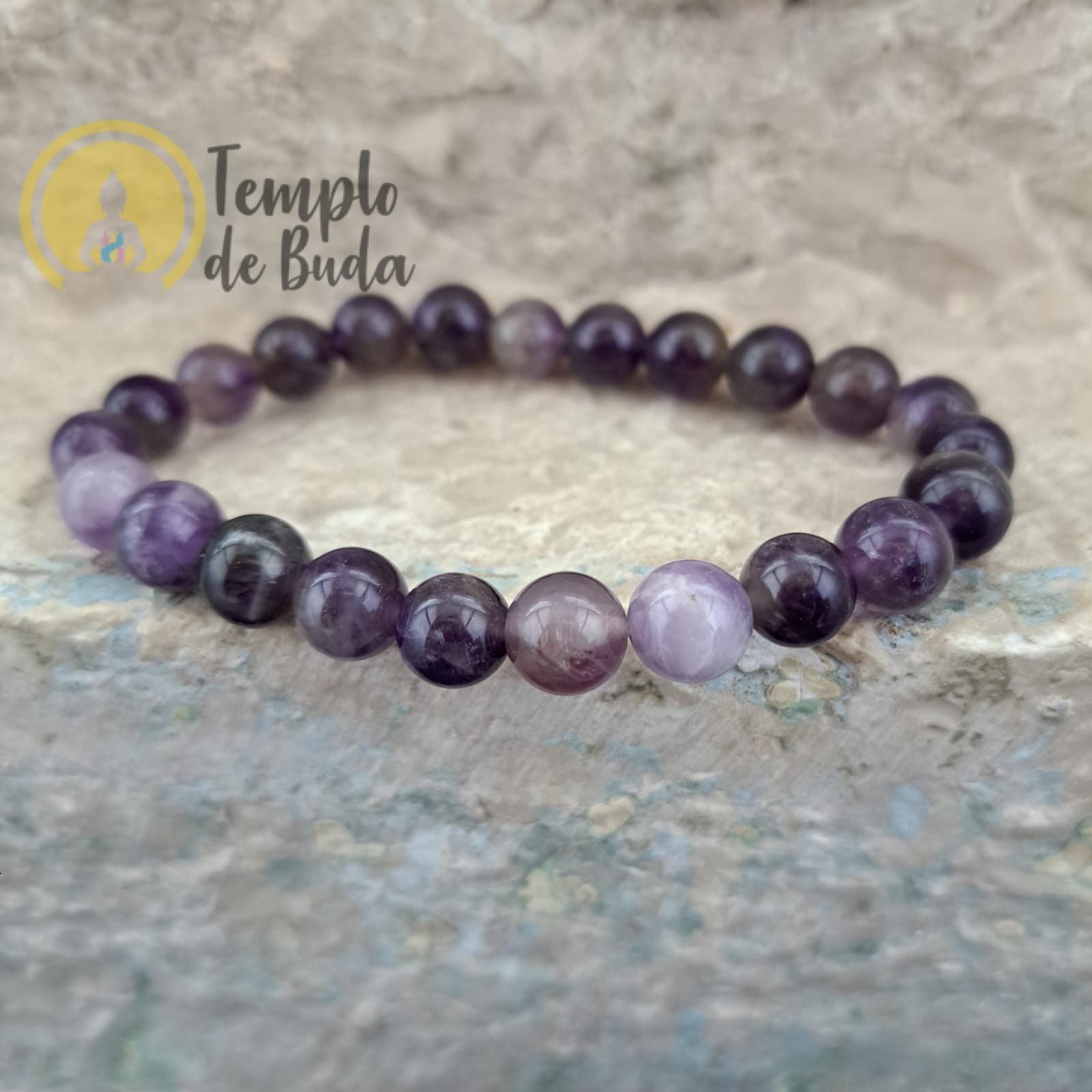 Pulseira de Ametista de 8 mm