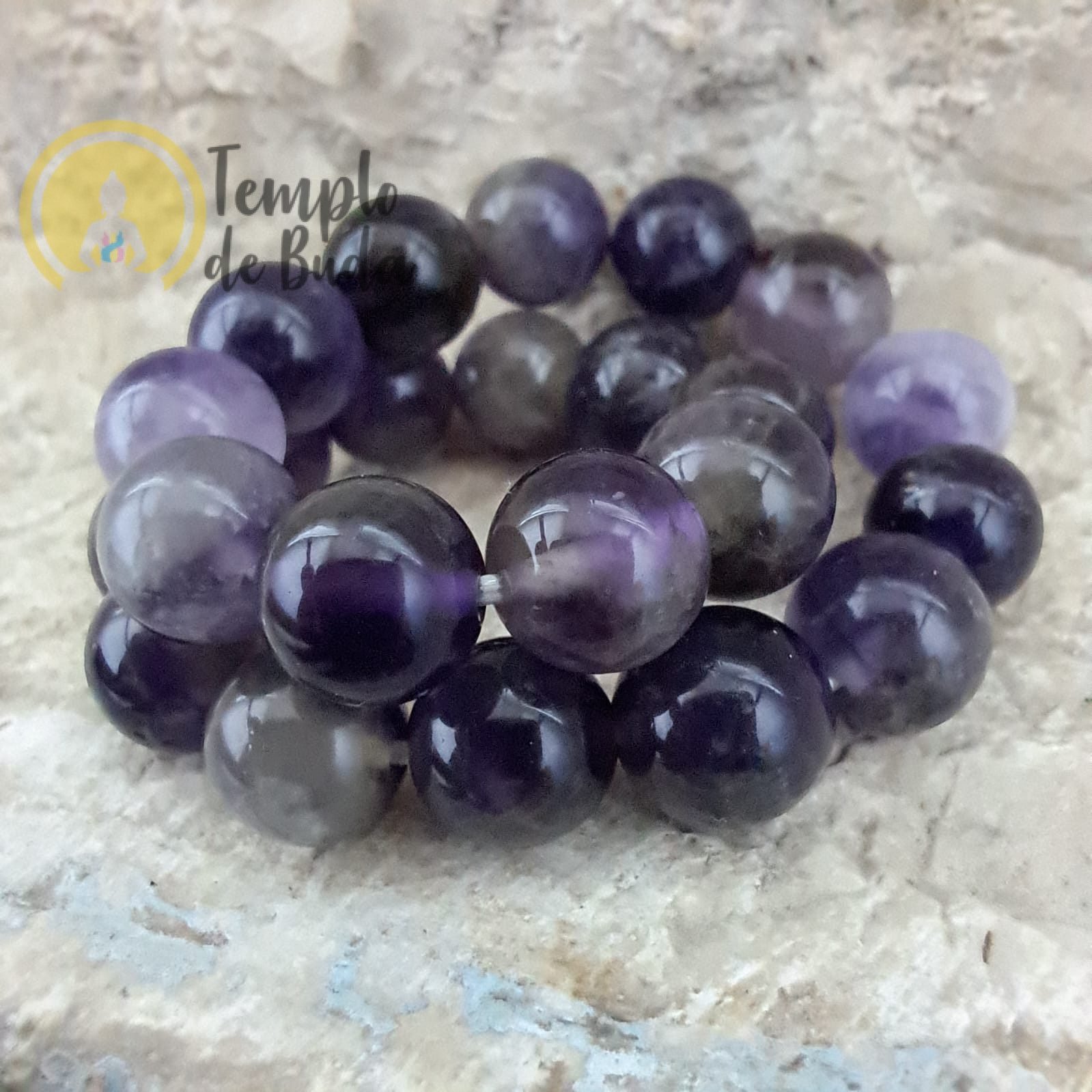 Pulseira de Ametista de 8 mm