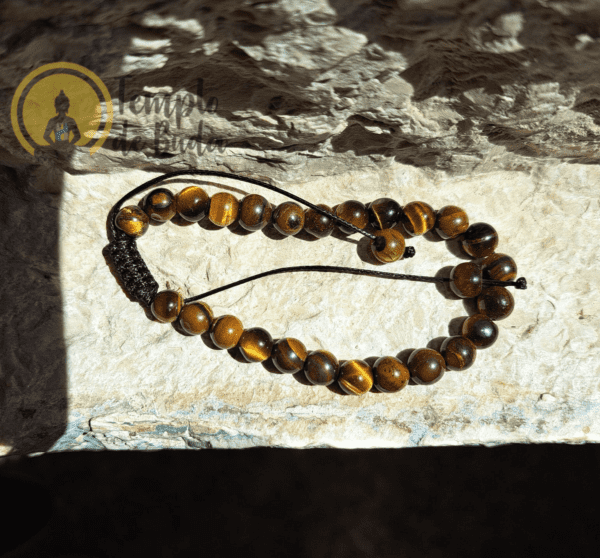 Tiger Eye Bracelet with Adjustable Chain 6 mm - Image 3