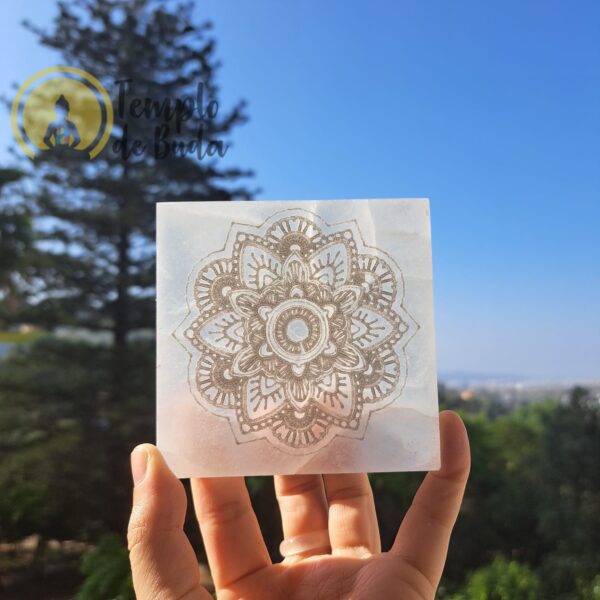 Placa de Selenita Mandala 10 cm