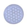 Selenite Plaque Round Flower of Life 8 cm