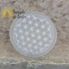 Selenite Plaque Round Flower of Life 8 cm - Image 2