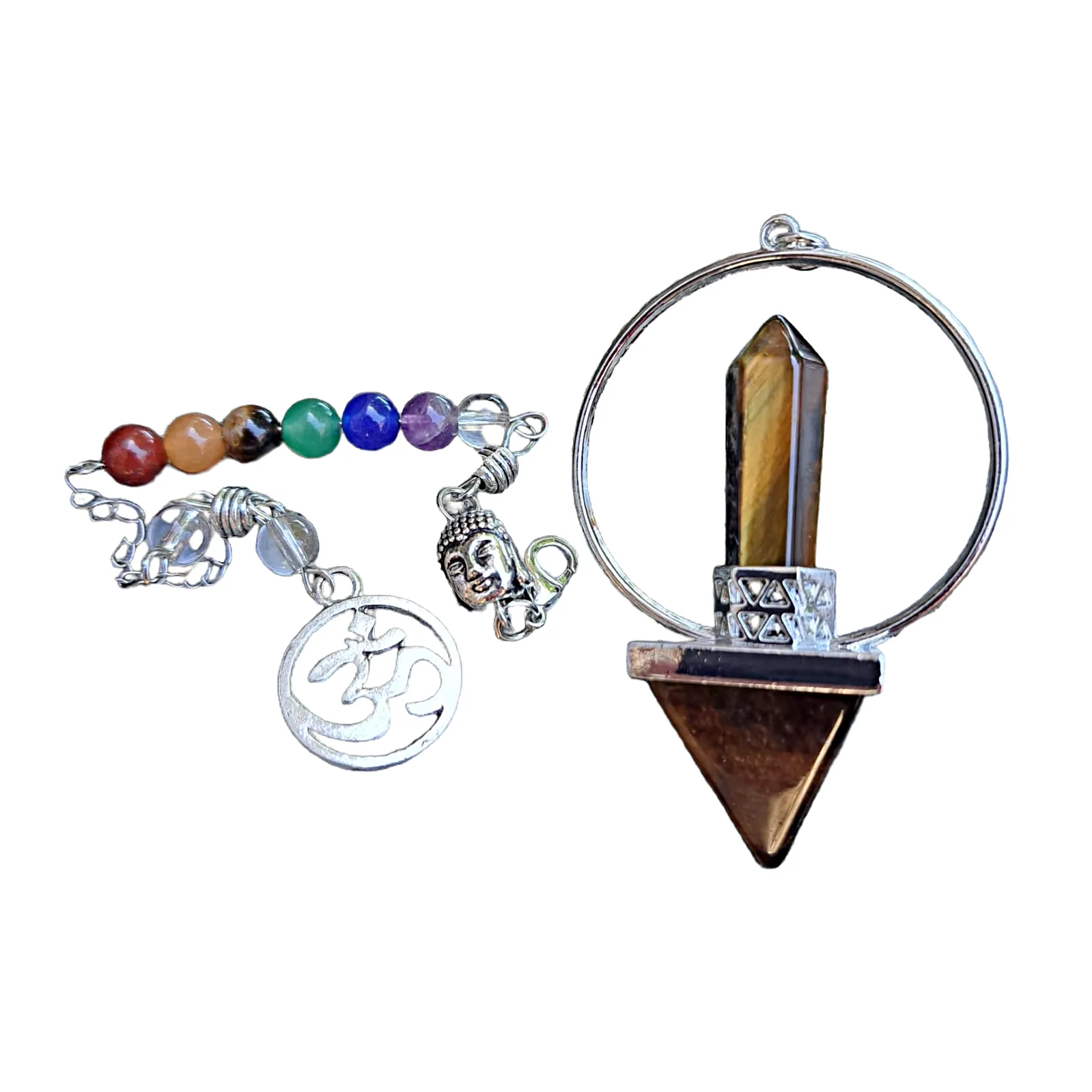 Pendulo Olho de Tigre Piramide ponta