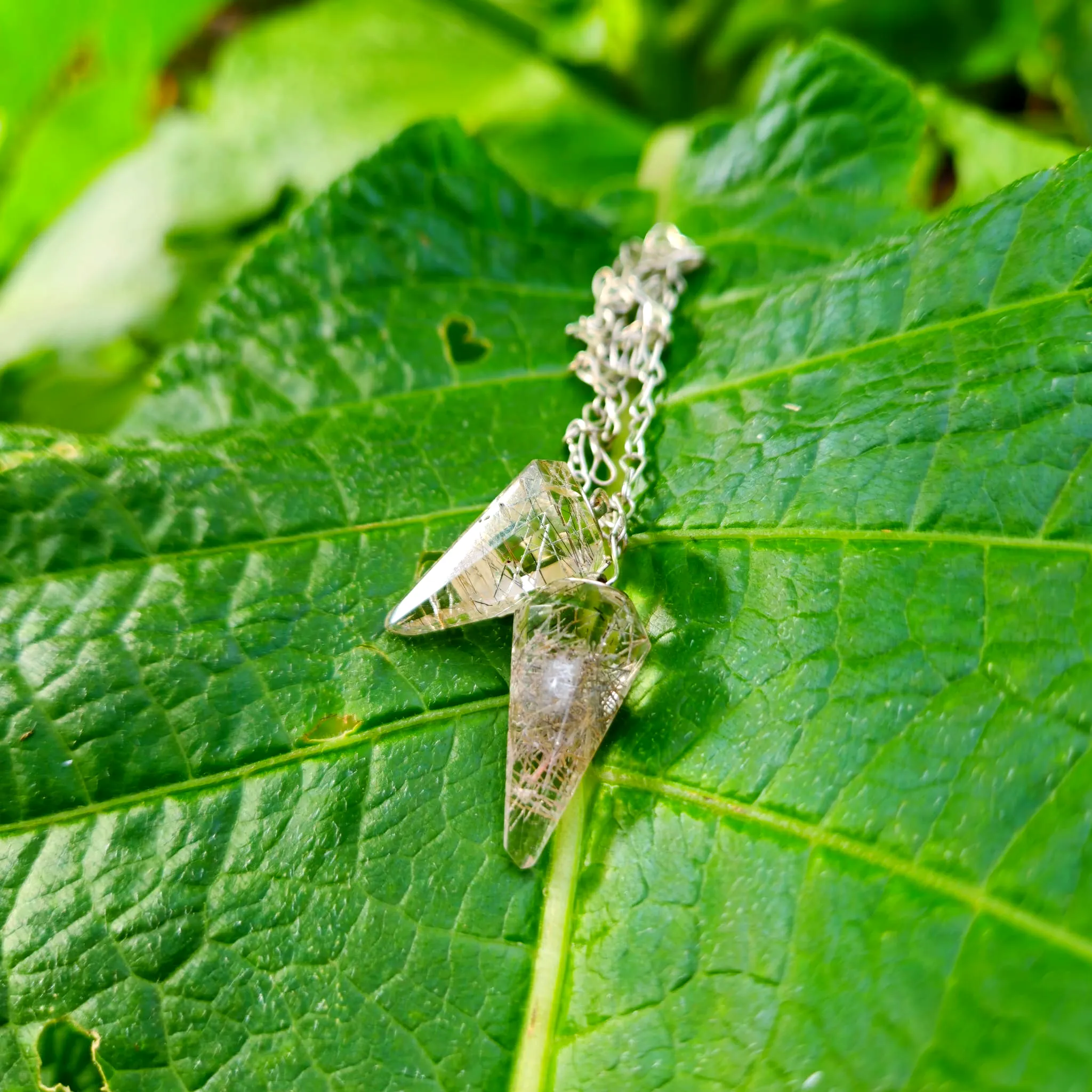 Pendulo Cristal de Quartzo Rutilado