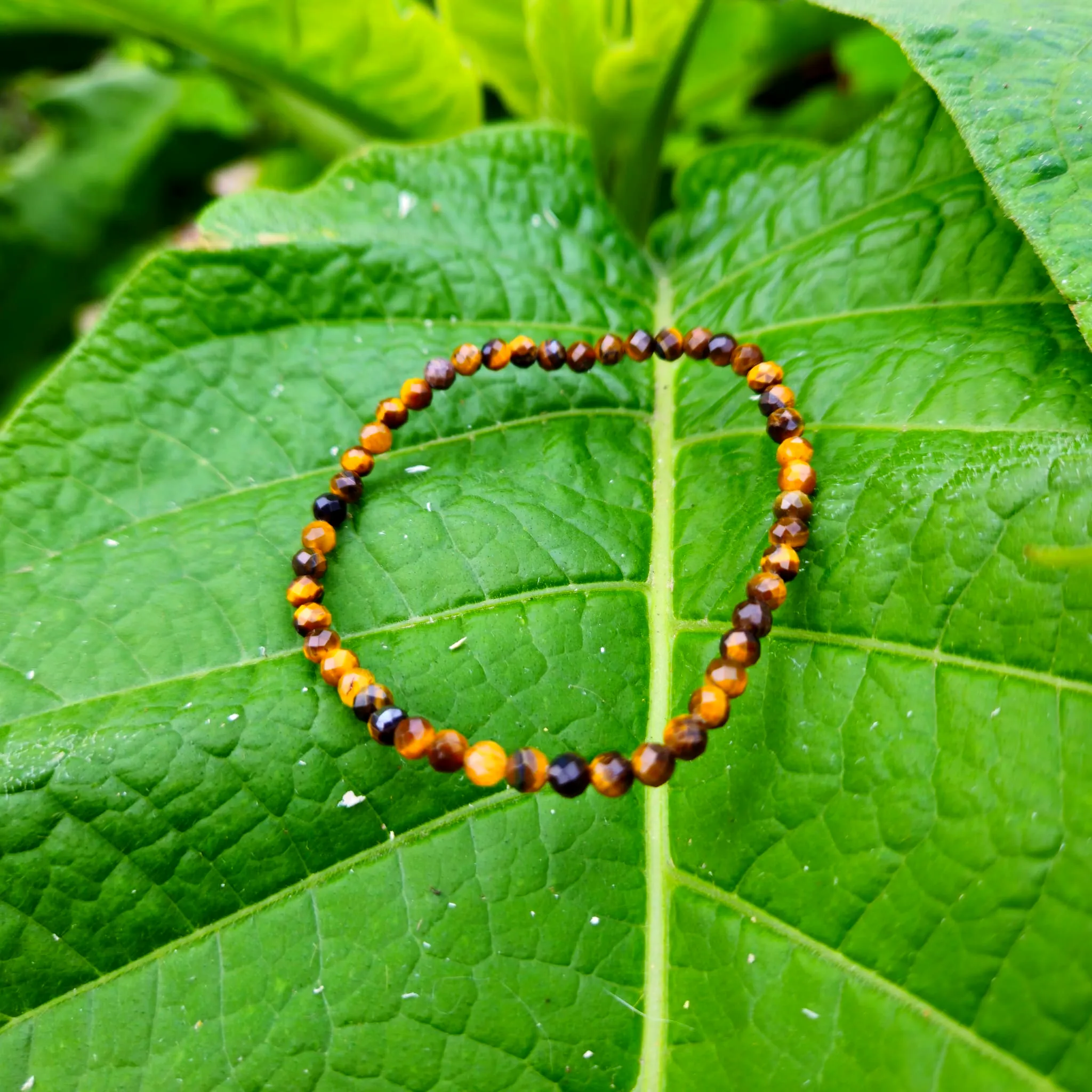 Pulseira Olho de Tigre Facetada
