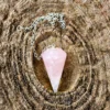 Pendulo Hexagono Quartzo Rosa