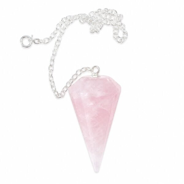 Pendulo Hexagono Quartzo Rosa
