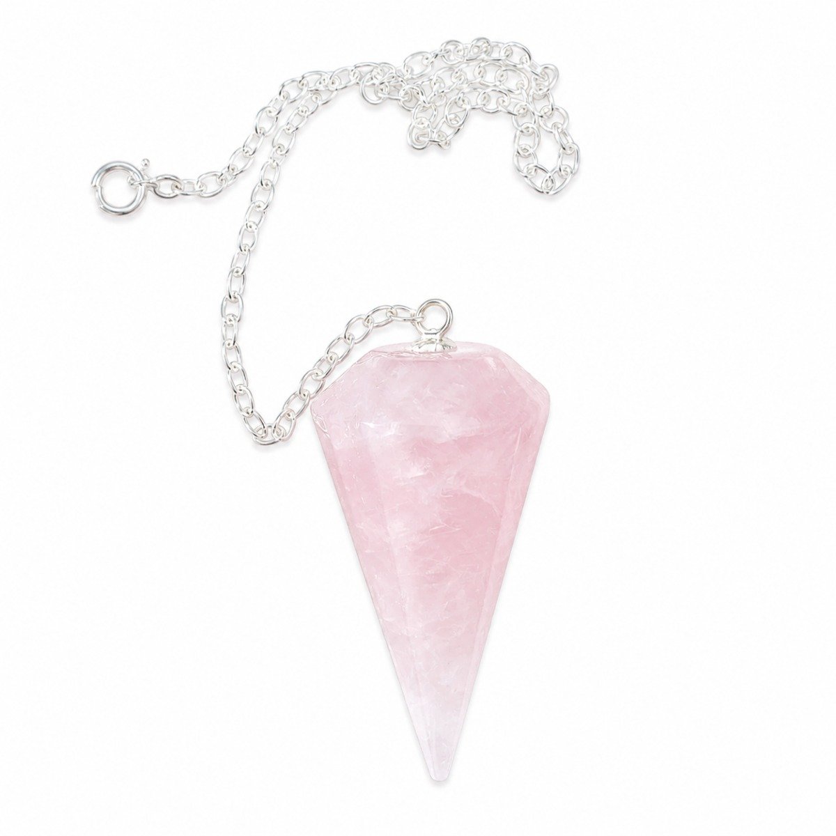 Pendulo Hexagono Quartzo Rosa