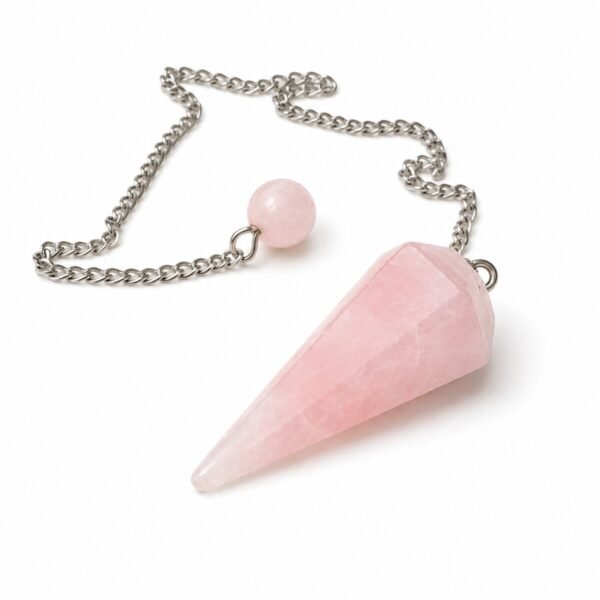 Pendulo Hexagono Quartzo Rosa