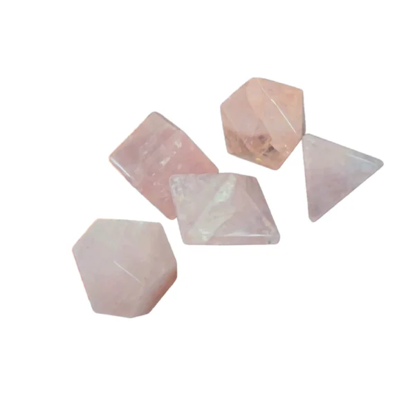 Solidos Platonicos de Quartzo Rosa