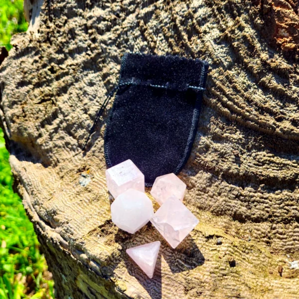 Solidos Platonicos de Quartzo Rosa