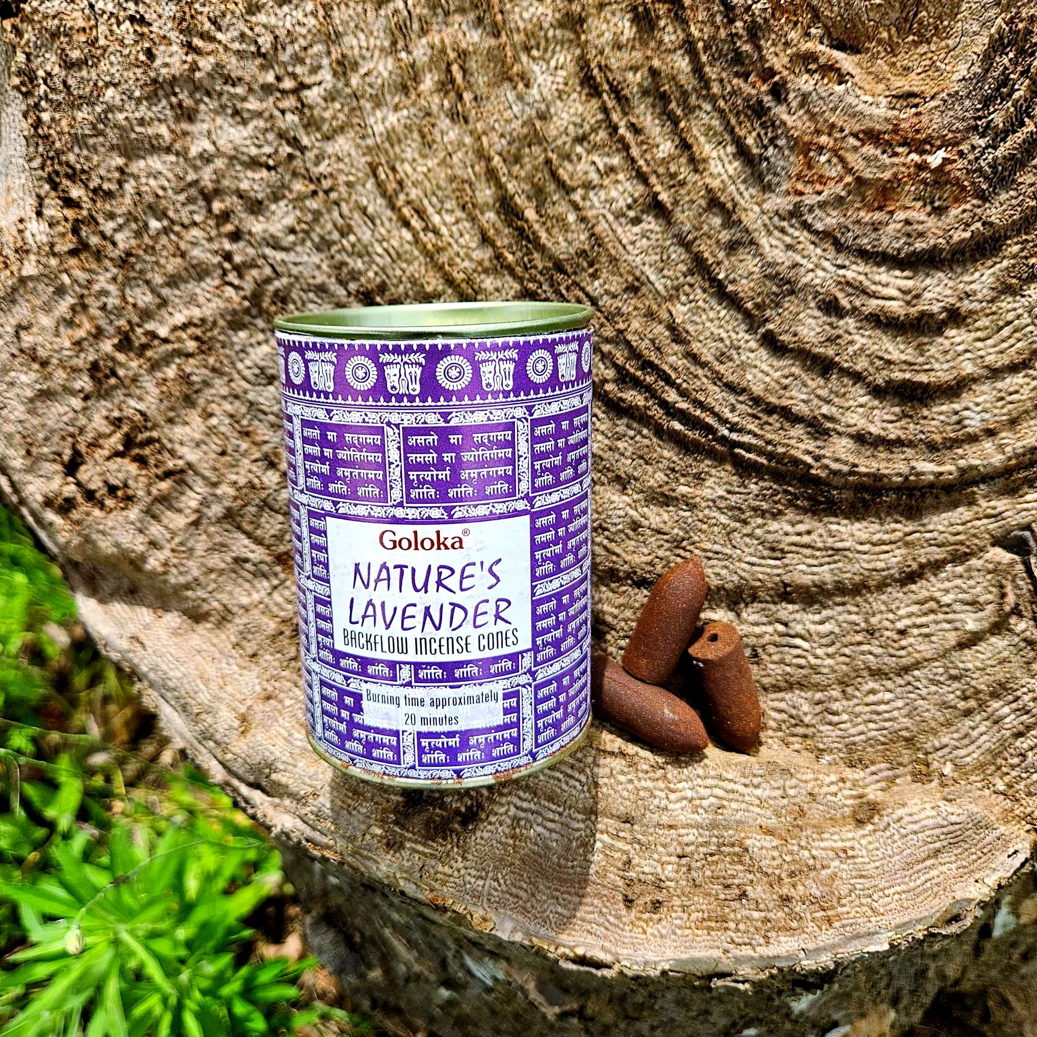 Cones Incenso Refluxo Goloka Lavanda