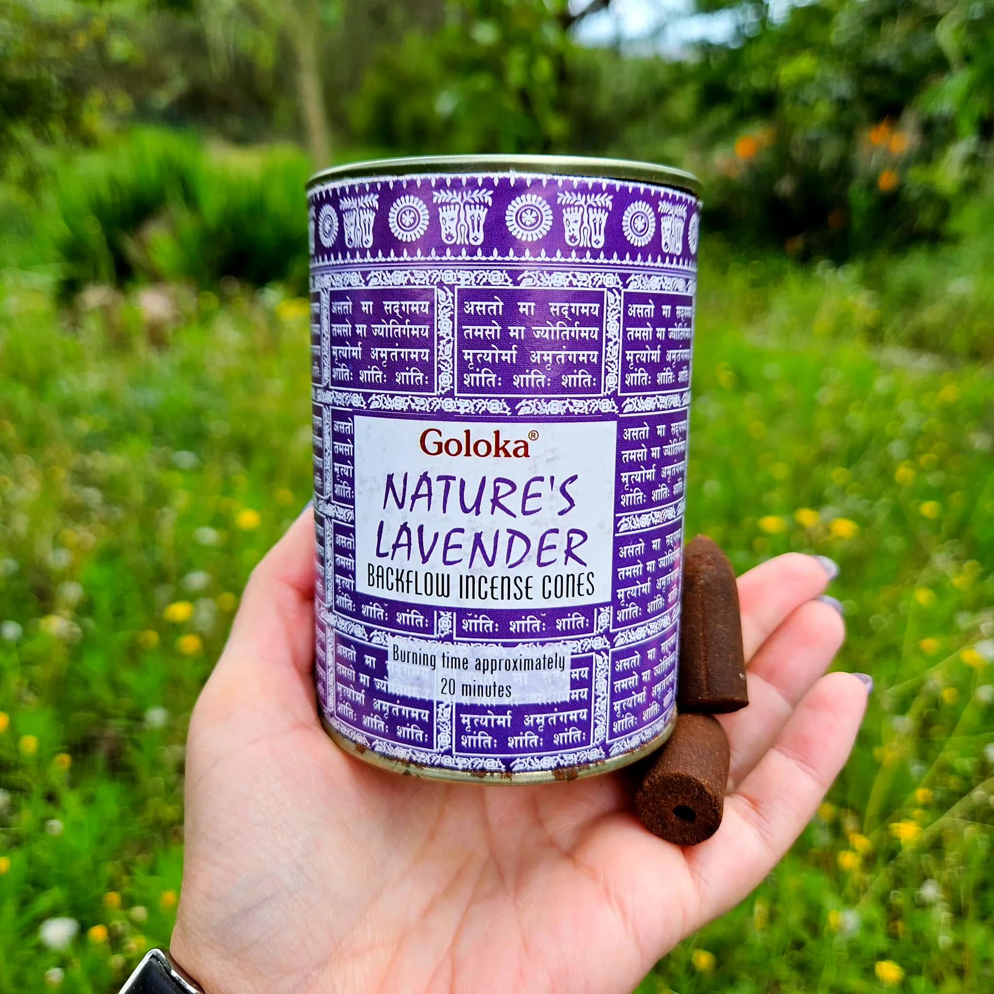 Cones Incenso Refluxo Goloka Lavanda